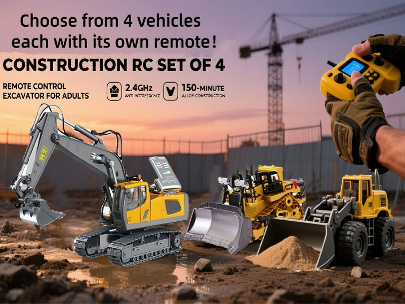 Amazon.com: 2026 Upgraded RC Construction Vehicles, Construction